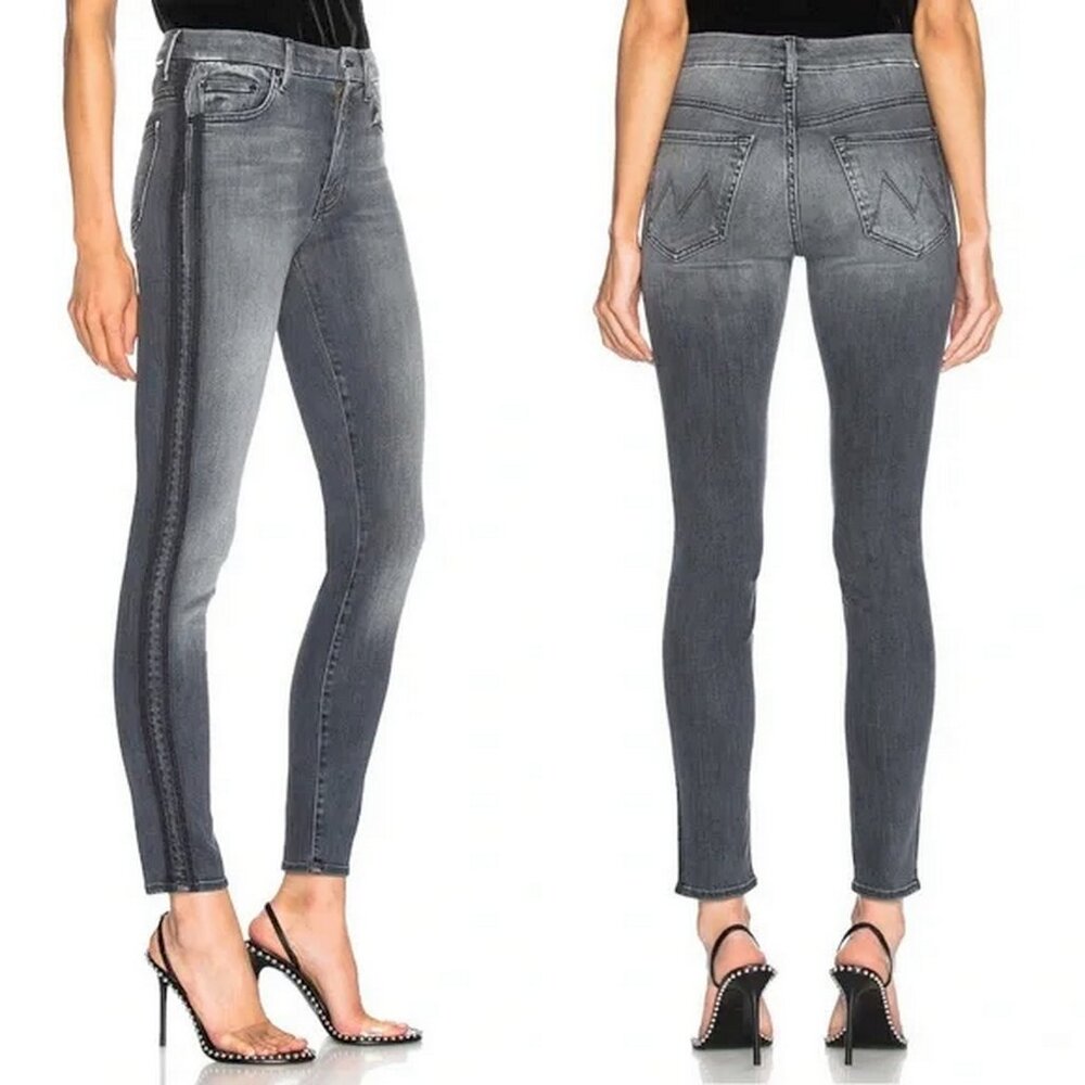 Mother High waisted Looker Miss Moody Two Shoes Racer Jeans